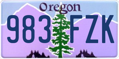 OR license plate 983FZK
