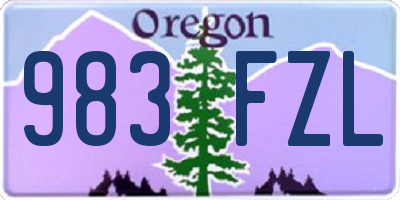OR license plate 983FZL