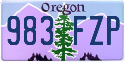 OR license plate 983FZP