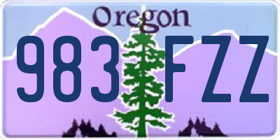 OR license plate 983FZZ