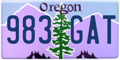 OR license plate 983GAT