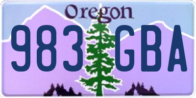 OR license plate 983GBA