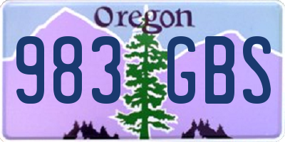 OR license plate 983GBS