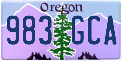 OR license plate 983GCA