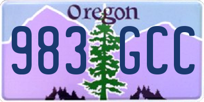 OR license plate 983GCC