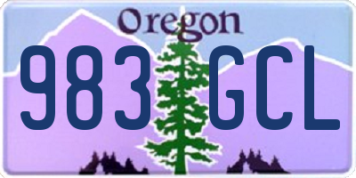 OR license plate 983GCL