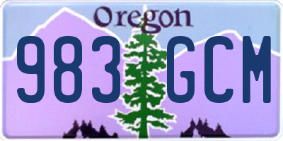 OR license plate 983GCM