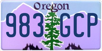 OR license plate 983GCP