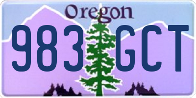 OR license plate 983GCT