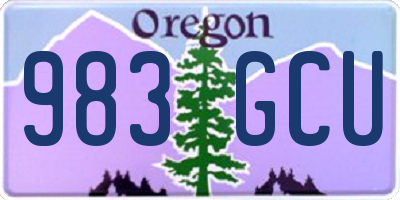 OR license plate 983GCU