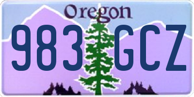 OR license plate 983GCZ