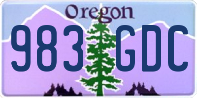 OR license plate 983GDC