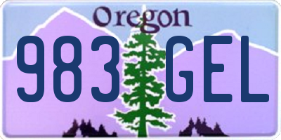 OR license plate 983GEL