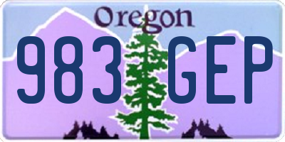 OR license plate 983GEP
