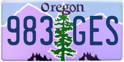 OR license plate 983GES