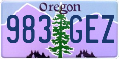 OR license plate 983GEZ
