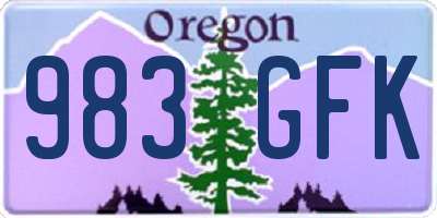 OR license plate 983GFK