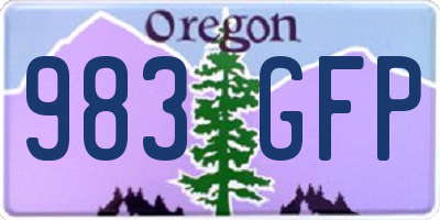 OR license plate 983GFP
