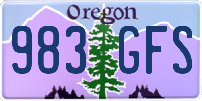 OR license plate 983GFS
