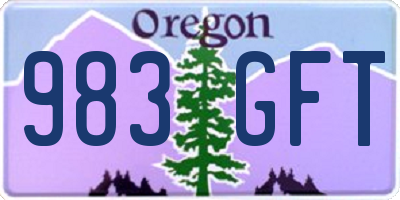 OR license plate 983GFT
