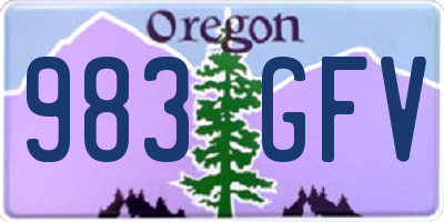 OR license plate 983GFV
