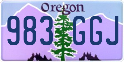 OR license plate 983GGJ