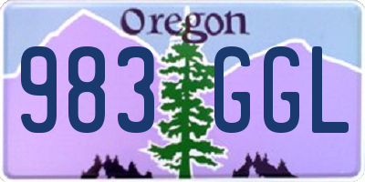 OR license plate 983GGL