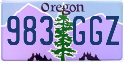 OR license plate 983GGZ