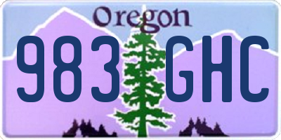 OR license plate 983GHC