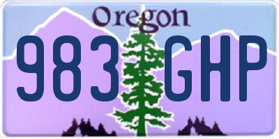 OR license plate 983GHP