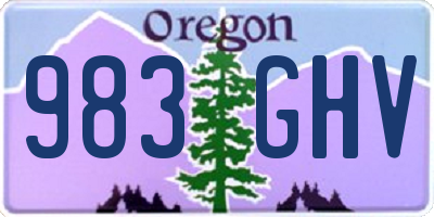 OR license plate 983GHV