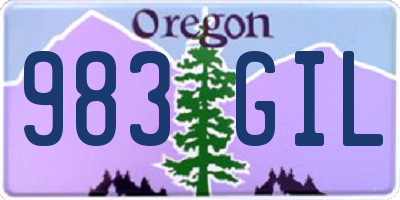 OR license plate 983GIL
