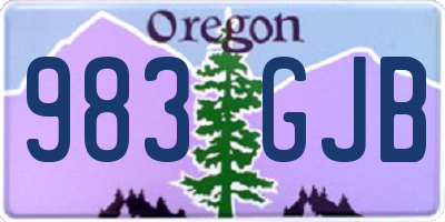 OR license plate 983GJB