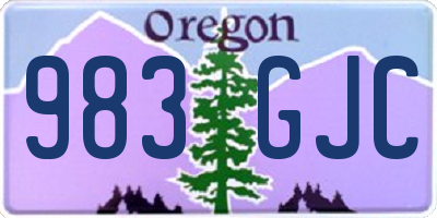 OR license plate 983GJC