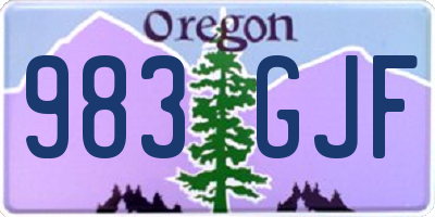OR license plate 983GJF
