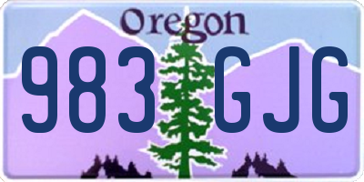 OR license plate 983GJG