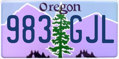 OR license plate 983GJL
