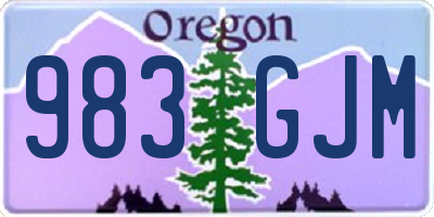 OR license plate 983GJM