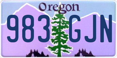 OR license plate 983GJN