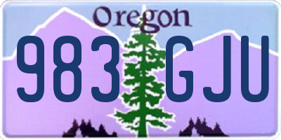 OR license plate 983GJU