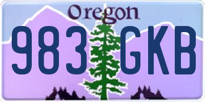 OR license plate 983GKB