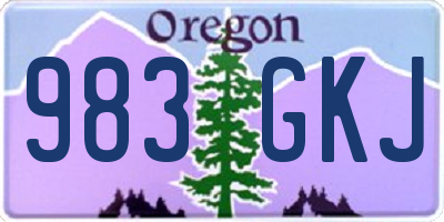 OR license plate 983GKJ