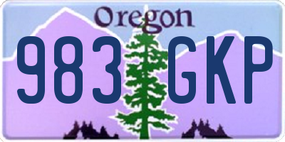 OR license plate 983GKP