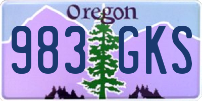 OR license plate 983GKS