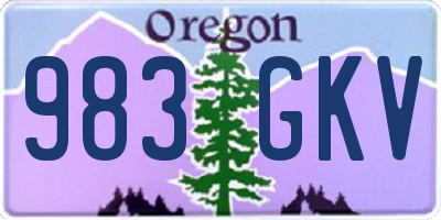 OR license plate 983GKV