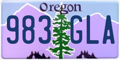 OR license plate 983GLA