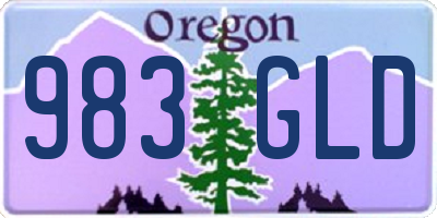 OR license plate 983GLD