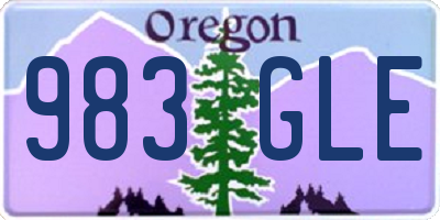 OR license plate 983GLE