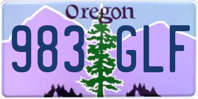 OR license plate 983GLF