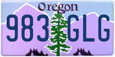 OR license plate 983GLG
